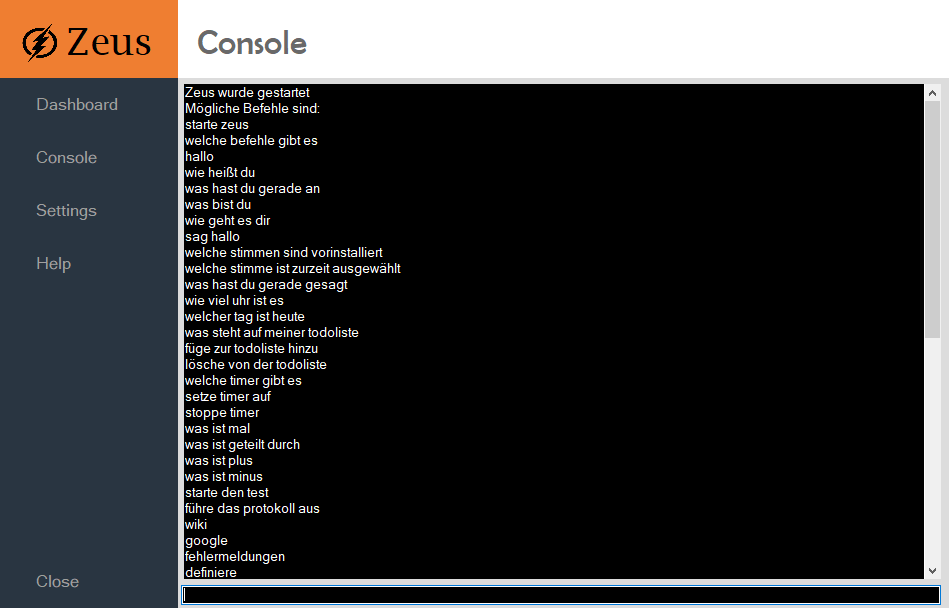 Fig 2. Zeus Interface